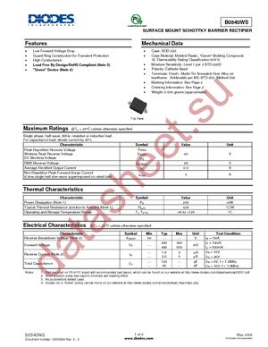 B0540WS-7 datasheet  